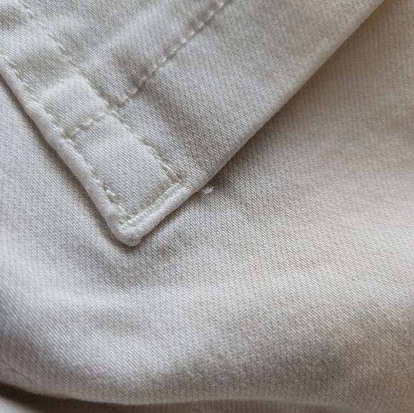 Paige Womens Mayslie Joggers Sz 23x25.5 Quartz Sand Beige Double Button Pleated - Picture 12 of 13